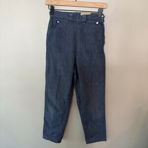 Vintage 50s 60s Lee Stretch Frontier Lady Crop Denim Jeans High Rise‎ 24" Waist